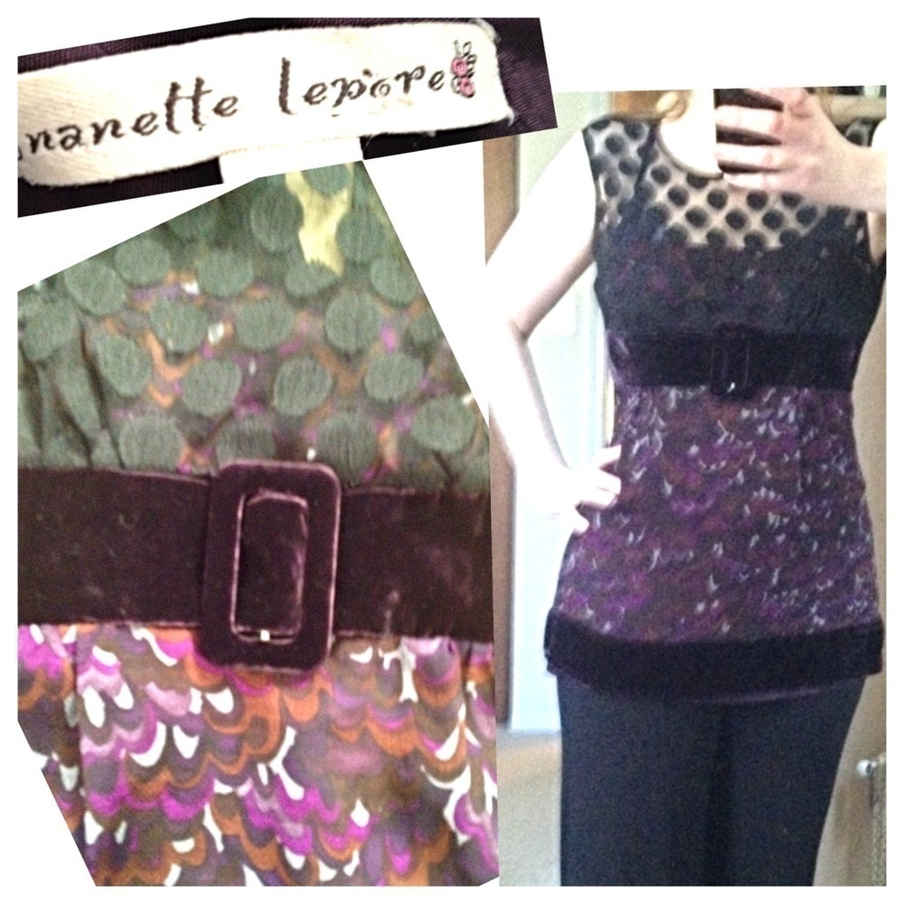 Velvet , lace dressy top